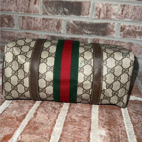AUTHENTIC GUCCI WEB VINTAGE CLASSIC OPHIDIA SMALL BOSTON BAG - Picture 6 of 16